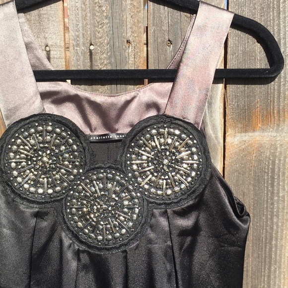 CHARLOTTE RUSSE NWOT Embellished black dress - Picture 1 of 6